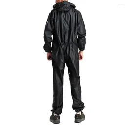 Men's Trench Coats Motorcycle Work Raincoat Overalls Rain Suit Fashionable And Waterproof Black Color Available In Sizes M 3XL