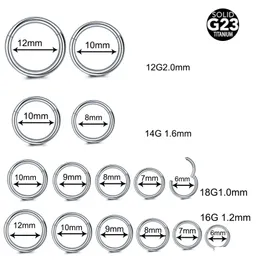 ノーズリングスタッド10PC ASTM 36リングフープセプタムピアスクリッカー1012141618G20Gノストリルヒンジセグメントセプトヘリックスイヤリング240130 DHH2E