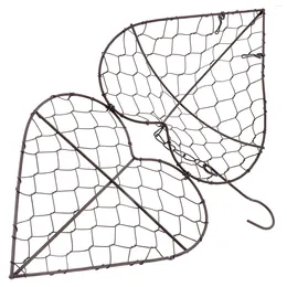 Декоративные цветочные горшки для растений Металлический каркас Сочные формы сердца Венок из железной проволоки в форме сердца
