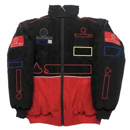 Men's Jackets Men's Jackets F1 Racing Suit Long-sleeved Jacket Retro Motorcycle Team Winter Cotton Clothing Embroidered Warm 03K0R6