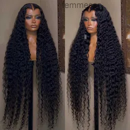 40 Inch Indian Hd Deep Curly Lace Front Wig Human Hair Glueless Wave Frontal Wet and Wavy Synthetic for Black WomenL706 L706