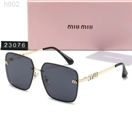 Designer Miu Sunglasses Miui Miuity 2023 Korean Internet Celebrity Miao Miuins with High Aesthetic Value for Womens High-end Fashion Borderless Sunglasses