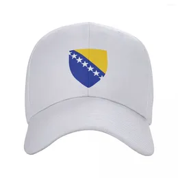 Bollmössor Fashion Coat of Arms Bosnia och Hercegovina Trucker Hat Män kvinnor Anpassad justerbar vuxen baseball Cap Hip Hop