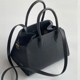 ROW MARGAUX 10 BELT BAG BAG Luxury Designer Closure Detail Mini Double Top Handles Women's Leather Handbags Fashion Coftion Conder With Box