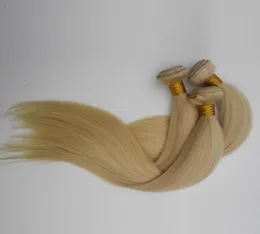 Brazilian virgin Human Hair Weave extensions 613 blonde corlor 826inch Indian Peruvian remy Weft 3 4 5pcs22870435336833