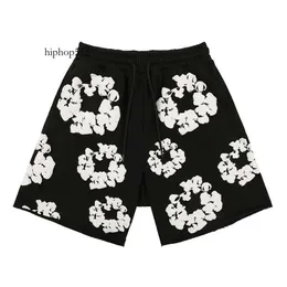 Designer floral gráfico harajuku algodão impressão shorts masculino demins lágrimas camisa shorts mulher casual impressão demins lágrimas camisa calças curtas 1682