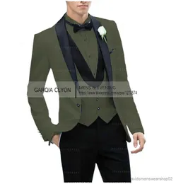 Herrenanzüge, Blazer, einzigartiger Herrenanzug, einreihiges Design, Hochzeit, Satin, Schalkragen, Kleidung, Jacke, Hose, Blazer, Hose, 2-teiliges Herren-Set