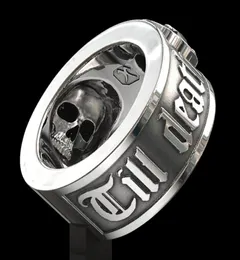 Till Death Do Us Part039 Hip Hop Men039s Fashion Edelstahl Black Diamond Skull Band Ring Punk Gothic Engagement Jewelr4808063