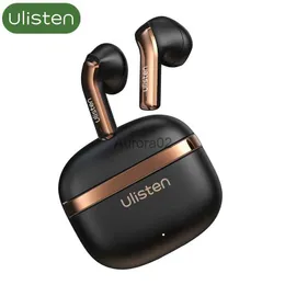 Cell Phone Earphones Ulisten Wireless Bluetooth 5.1 Headphone TWS Headset Touch Control Running Sports Stereo Buttons With Microphone Metallic Luster YQ240219