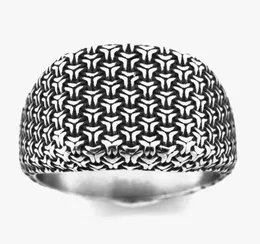 FANSSTEEL STAINLESS STEEL JEWELRY PUNK vintage mat pattern Ring GIFT FOR BROTHERS FSR20W0738486992083241