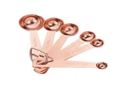 Stainless Steel Measuring Spoon Set Luxury Rose Gold Measuring Scoop Set Kitchen Measuring Tool Baking Accessories ZC02451818727