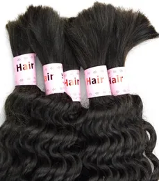 Curly Raw Human Hair Bulk Extensions Mix Length 34pcs 12inch28inch Brazilian Braids Hair Bundle Deep Wave Dyeable for Full34240533137084