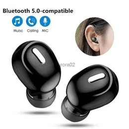 Mobiltelefonörlurar x9 trådlösa hörlurar Bluetooth 5.0 med mic singel in-ear sports vattentäta tws öronsnäckor handfree headset yq240219