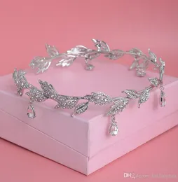 Luxus Designer Strass Kranz Krone 2019 Neue Ankunft Tropfen Wasser Klar Kristall Kopfschmuck Schmuck Braut Zubehör7033354