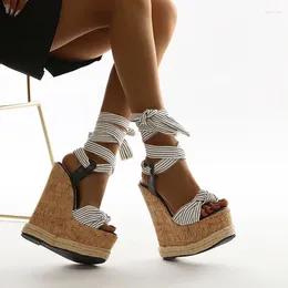 Sandaler Maogu Designer High Heels Shoes Ankle Strap Ladies Open Toe Sandal Luxury 2024 Summer Platform Wedge Sandels Women Espadrilles