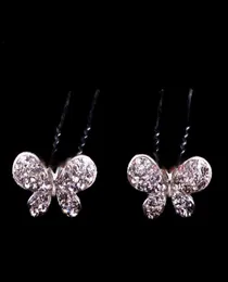 10pcslot Redwhite Crystal Butterfly Hair Clips Accessories Fashion Jewelry XN03144311779