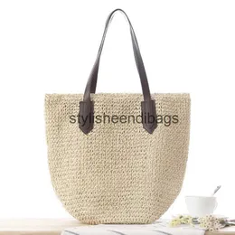 Totes 2022 Factory Price Women Handmade Holiday Totes Large Size Straw Women Handbags Vintage Style Beach Bags Shopping TotesH24219