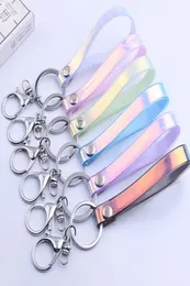 Laser Magic Color Leather Cord Lanyard Keychain Neck Straps for Car Bag USB Camera Pendant Hang Rope Mobile Phone Strap7344282