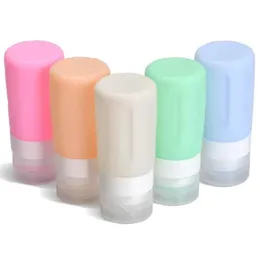 Dispenser di sapone liquido 85ml Bottiglia riutilizzabile in silicone portatile Vuoto Pressa per imballaggio da viaggio per lozione Shampoo Contenitori spremuti262O