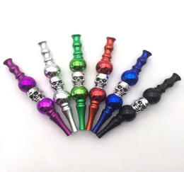 skull Portable Hookah Jewelry Shisha Gold Tips Mouthpieces Luxury Bedazzled Cigarette Holder Vaping Accessories for Hookah Hose8045649