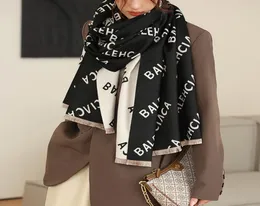 high quality Korean autumn and winter new letter warm scarf women039s doublesided thickened fashion Bib dualpurpose air condi9516460