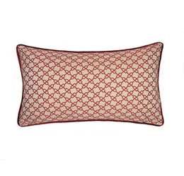 Modern textur Jacquard Small Red Beige Chains Fashion Cushion Case SOFA Stolar Present Heminredning Lumbal kudde Cover 30x50 CM Sell B2616510