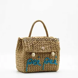 Totes Bohemian Woven Stroh Tasche Brief Strand Taschen für Frauen 2023 Designer Handtaschen Sommer Rattan Tasche Bali Reise Tote Haus Kupplung chicH24219