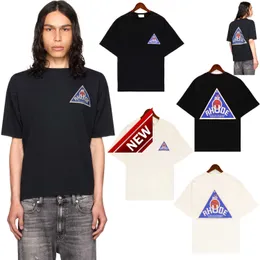 Meichao TriangleプリントルーズメンズとレディースピュアコットンTシャツ半袖