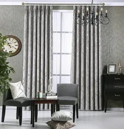 New Style Windows Curtain For Living Room Bedroom el Gold chenille Jacquard Flowers Drapes Blackout Window Drapes Custom Made F7666872