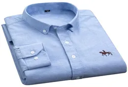 Plus size 6xl 5xl camisa de manga longa masculina 100 algodão oxford moda xadrez causal masculino roupas 2203211914319