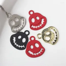 Charms 10pcs Funny Face Hollow Halloween For DIY Necklace Earrings Bracelet Jewelry Accessories Findings