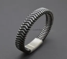Charm armband 5pcslot anpassad logotyp rostfritt stål magnetiskt lås Nylon rep för män kvinnor smycken gåvor som säljer hel4173063
