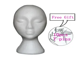 Female Styrofoam Mannequin Manikin Head Model Foam Wig Hair Hat Glasses Display New Drop 2143983