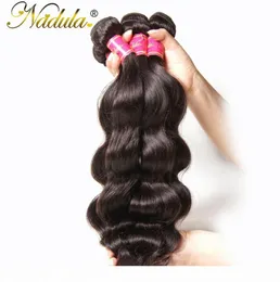 Capelli Nadula Capelli brasiliani dell'onda del corpo 100 trame umane possono mescolare fasci di lunghezza trama non remy 830 pollici colore naturale5469613