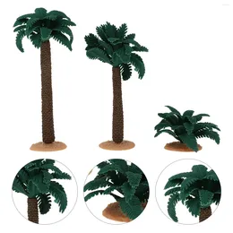 Decorative Flowers Coconut Tree Model Garden Decor Palm Ornament DIY Bonsai Mini Toy Micro Landscape Adornment Gardening Ornaments