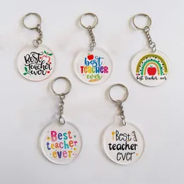 Keychains Teacher Ever Teacher's Acrylic Keychain Day Gift The Teachers Present Cut Car Key Chain For Men And Women