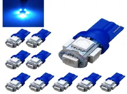 100 Stück Auto-Innenbeleuchtung T10 Keil 5SMD 5050 12 V LED-Glühbirnen blau superhell T10 LED-Lichtlampe Auto Lights5316804