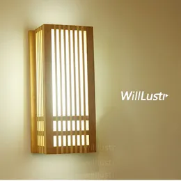 LED Bamboo Wall Sconce Wood Lamp Laft Gapan Lighting Roofm Restaurant Bar Cafe El Bedroom Hall Izakaya Lobby Natural Bam237p