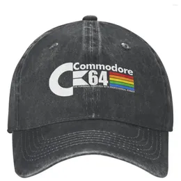 Cappellini da baseball Commodore 64 Logo Accessori da baseball per uomo Donna Cappelli classici lavati in difficoltà C64 SID Amiga Cappello da papà regolabile
