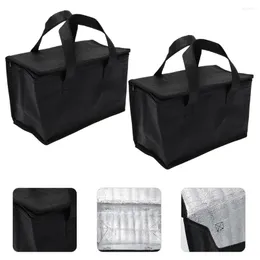 Sacos de isolamento de louça dobrável bolsa térmica isolada para entrega takeout com zíper portátil transportando decoração de grande capacidade