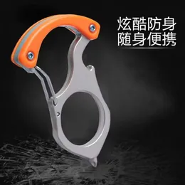 Self Defense Keychain Multi Functional Stainless Steel Tool Finger Tiger Outdoor Car Hook 3XAN