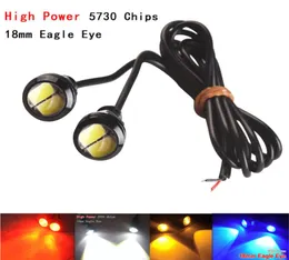 10pcs Led Eagle Eye White Daytime Running DRL 백업 조명 안개 자동 12V 18mm 9W 흰색 빨간색 파란색 Amber Yellow3731424