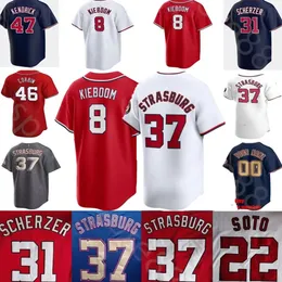 2023 Anpassad S-4XL Cherry Blossom City Connect Baseball Jersey Luis Garcia Joey Meneses Washington Lane Thomas Alex Call Carter Kieboom Stephen Strasburg