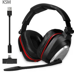 Fones de ouvido de telefone celular HUHD-K5M sem fio Mobile Gaming Headset Typc-C Transmissor 2.4G Dobrável pode ser usado Fones de ouvido de computador YQ240219