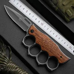 Coltello tascabile a pugno pieghevole Tiger Finger Veicolo multifunzionale Window Breaker Outdoor Self Designer Difesa Fibbia militare Supporto a quattro mani DCOF