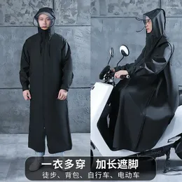 Raincoats EVA Raincoat Bateria Elétrica Motocicleta Mulheres Homens Chuva Poncho Longo Corpo À Prova de Chuva Jaqueta Terno Adulto Equitação Rainwear