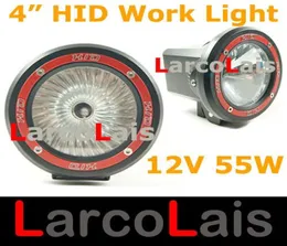 2pcs 4quot 55W 12V 4WD HID XENON SPOT WORT FLED FLED SPOR