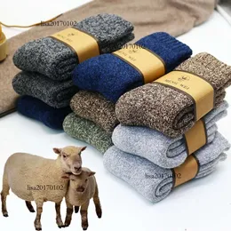 شتاء رجال Merino Wool Super Super Warm Haruku Haruku Retro Snow عرضية مضادة للتجميد الكشمير الجوارب الرجال 3 زوج 231011