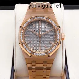 AP Wristwatch Mens Wrist Watch Womens Watch Mens Watch Royal Oak Series 37mm Diameter 18k Rose Gold Original Diamond Automatic Mechanical Mens Watch Fashion Luxury W