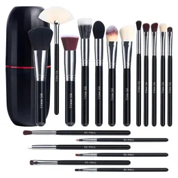 فرش المكياج BS-Mall Premium Synthetic Foundation Powder Conagers Eye Shadows Makeup 18 PCS مجموعة فرشاة ، لون أسود مع حالة